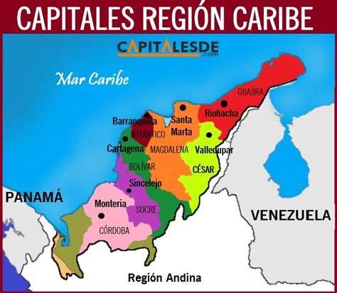 Mapa Caribe Colombiano