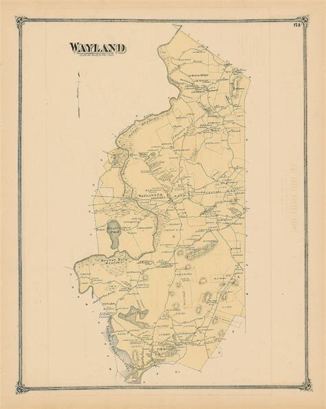 WAYLAND Massachusetts 1875 Map Replica or Genuine ORIGINAL - Etsy