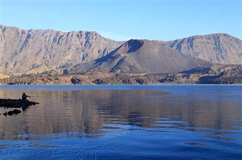 Lake in the crater of Rinjani photo WP36600