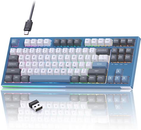 Amazon.com: KEMOVE K87 80% Wireless Mechanical Keyboard, TKL 87 Keys Hot-Swappable NKRO Gaming ...