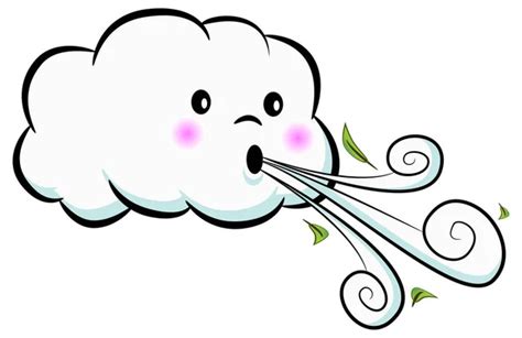 Gráfico vectorial Dibujos animados nube sopla viento Imagen vectorial Dibujos animados nube ...