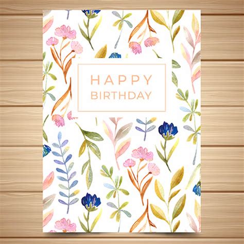 Send Happy birthday card with flower design Online | Free Delivery ...