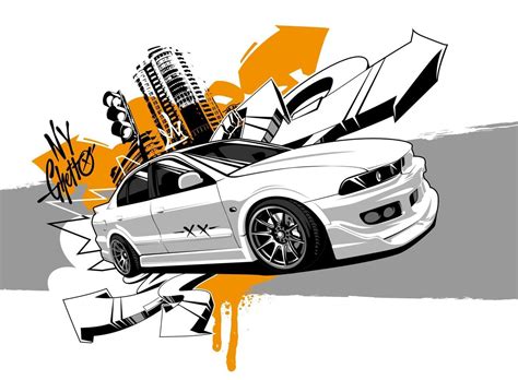 Racing Car Graffiti Abstract Art 3311685 Vector Art at Vecteezy