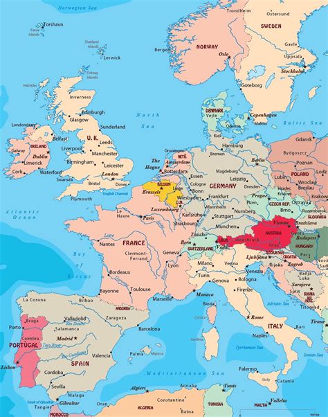 West Europe | Europe map, Map, Europe continent