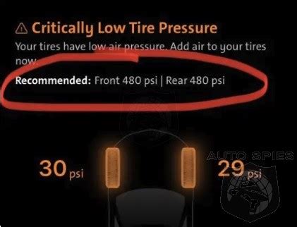 GM Onstar App Tells Owners To Inflate Tires To Over 1,000 PSI ...