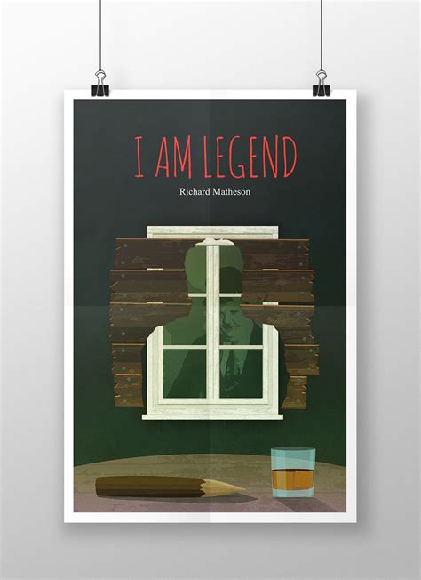 "I am legend" book poster on Behance