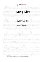 Long Live piano sheet music Taylor Swift in Note-Store.com | Piano.Solo ...