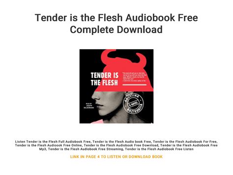 Tender is the Flesh Audiobook Free Complete Download by KristiaEulalia ...