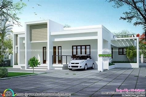 Simple but beautiful one floor home | Single floor house design, Kerala house design, House ...