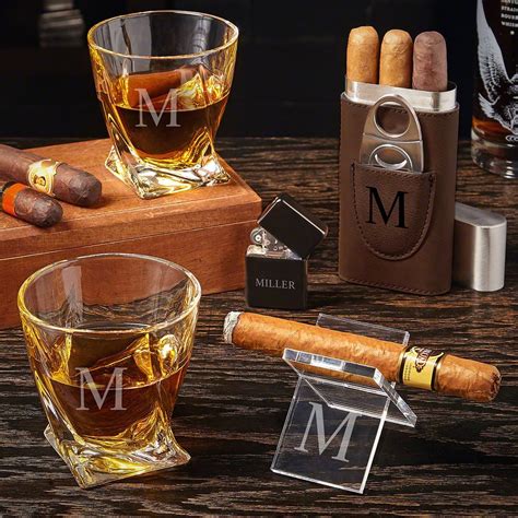 Single Initial Engraved Whiskey and Cigar Gift Set in 2021 | Cigar gifts, Whiskey lover gifts ...