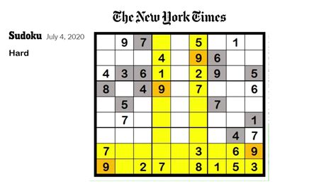 Sudoku July 4, 2020 New York Times - YouTube