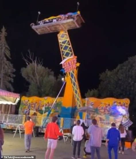 Terrifying moment 'Magic Carpet' ride at Michigan festival comes loose from its base as ...