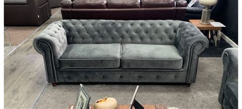 Light Grey Velvet Chesterfield Corner Sofa Bed | Brokeasshome.com