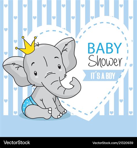 Cute baby elephant Royalty Free Vector Image - VectorStock