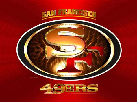 San Francisco 49ers Logo on Red and Gold Background