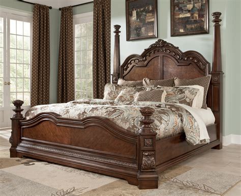 Ledelle King Poster Bed from Ashley (B705-51-72-99) | Coleman Furniture