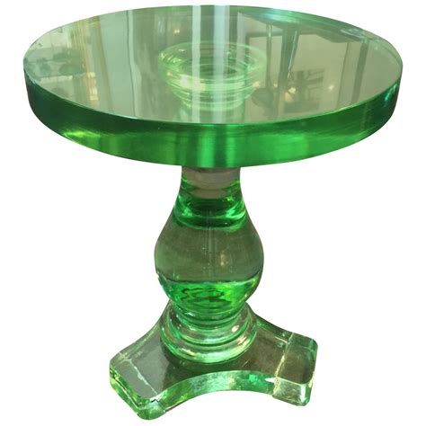Exquisite Green Solid Murano Glass Table at 1stDibs