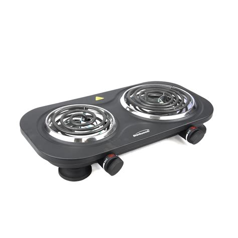 Brentwood 97094454M Electric 1500W Countertop Double Burner - Black