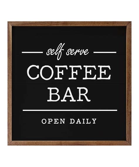 Black 'Self Serve Coffee Bar' Framed Wall Sign. Make your house feel ...