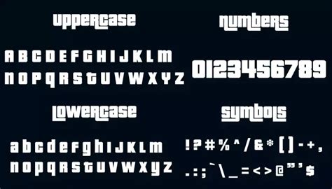 GTA Font Free Download - Fonts Park