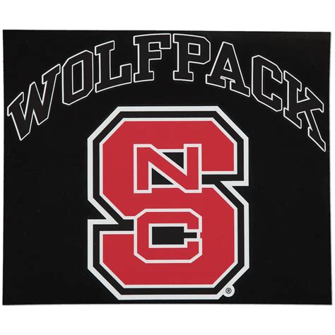 NC State Wolfpack 12" x 12" Arched Logo Decal