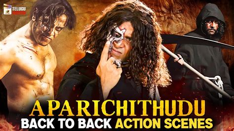 Aparichitudu Movie Back To Back Action Scenes | Vikram | Sadha | Shankar | Mango Telugu Cinema ...