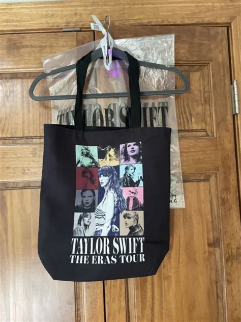 TAYLOR SWIFT THE Eras Tour Official Merchandise Black Tote Bag Limited Edition $55.50 - PicClick