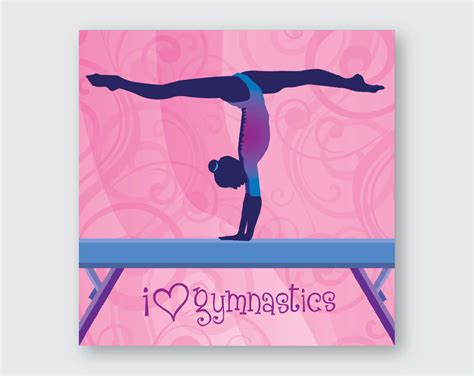 Download Cute Gymnastics Handstand Split Silhouette Wallpaper ...