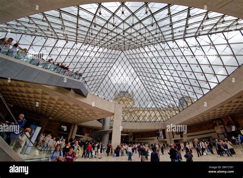 The Louvre Pyramid - Main entrance to the Louvre Museum - Paris, France ...