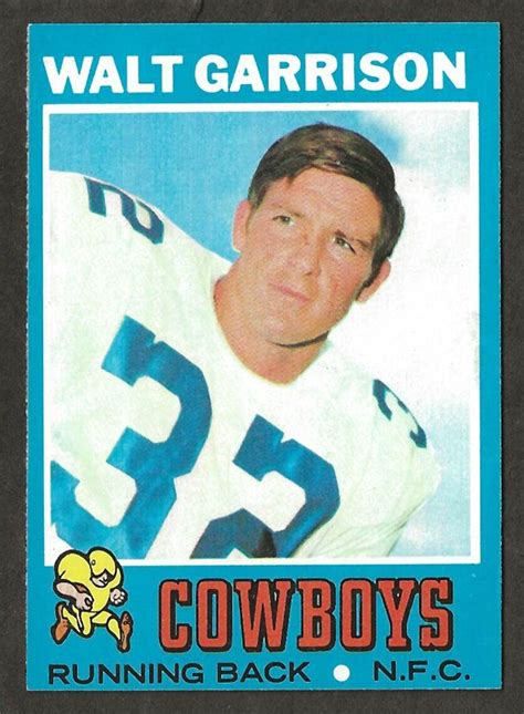 1971 Topps #8 WALT GARRISON Dallas Cowboys ROOKIE - NM+ or Better | eBay