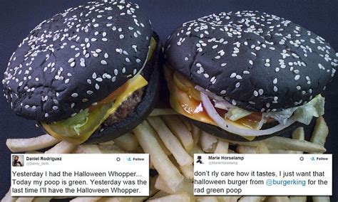 Burger King's black Halloween Whopper is turning people's poop BRIGHT GREEN | Daily Mail Online