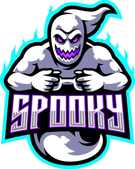 Spooky ghost esport mascot logo design By Visink | TheHungryJPEG