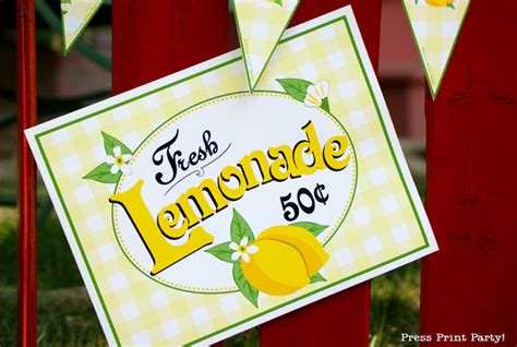 Free Lemonade Stand Printables and Ideas - Press Print Party!