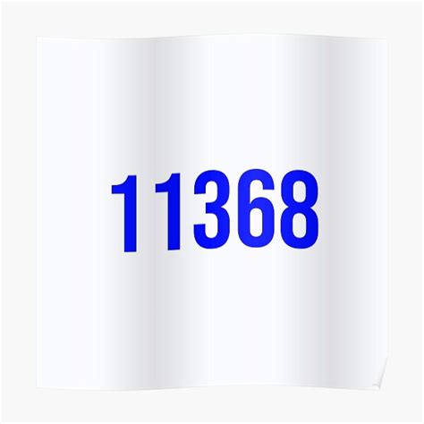 "11368 Zip Code- Blue Sticker" Poster for Sale by adamduren20 | Redbubble