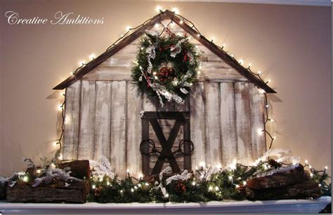 CREATIVE AMBITIONS: My Christmas Barn Mantel | Pretty christmas ...