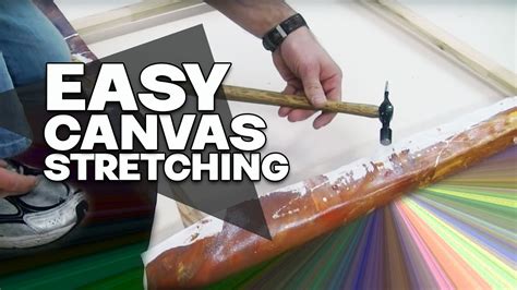 How to stretch a large canvas painting - YouTube