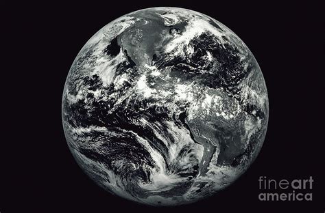 Black And White Image Of Earth Photograph by Stocktrek Images