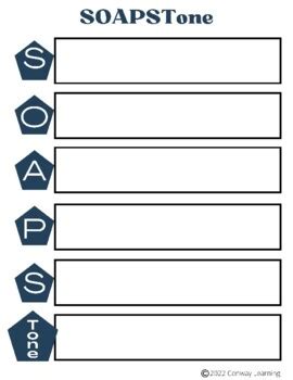 SOAPSTone Graphic Organizer (Double-sided) by Conway Learning | TPT