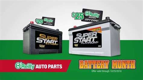 It's Battery Month at O'Reilly Auto Parts - YouTube