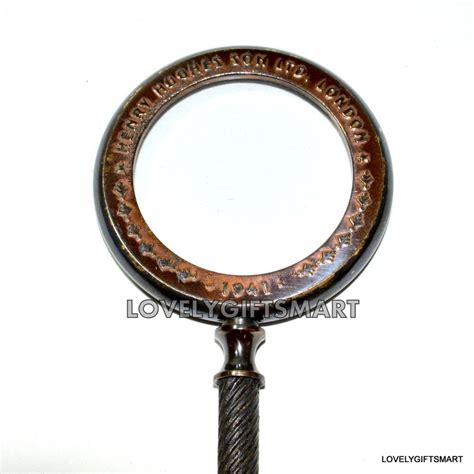 Antique Vintage Style Reproduction GlassTurned Hand Lens Magnifying Glass Gift | Glass gifts ...