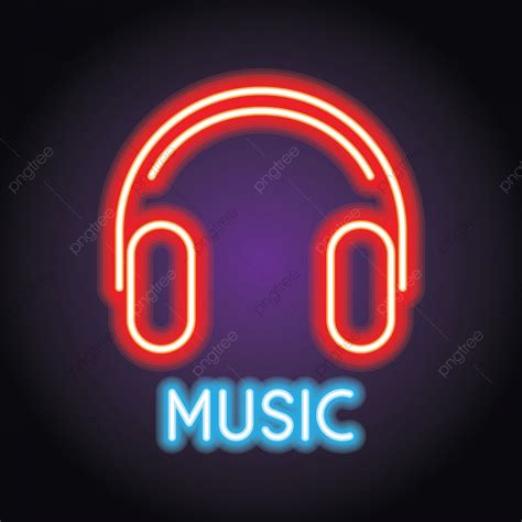 Music And Live Music Logo With Neon Effect Vector Illustration, Dj Clipart, Music, Musical PNG ...