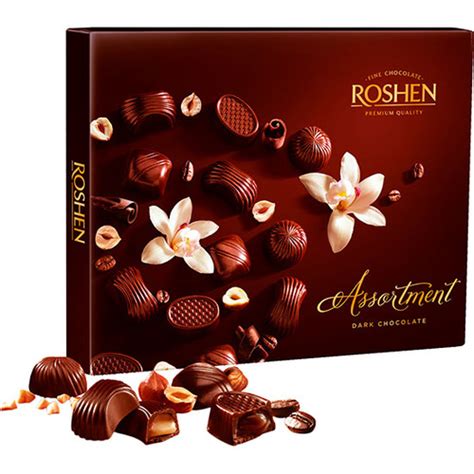 Roshen Dark Chocolate Assortment Gift Box 154g - Roshen, Ukraine