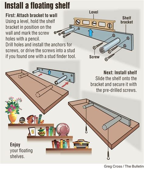 Outstanding Floating Shelves Without Studs Free Standing Best Entertainment Center