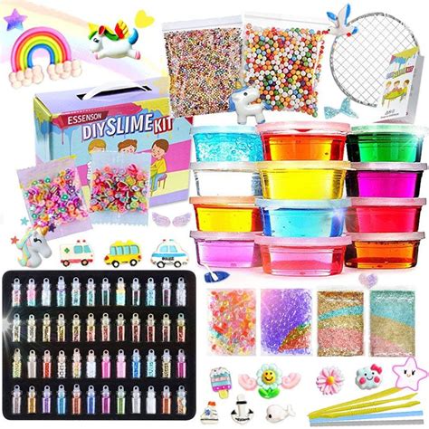 Slime Kit - Slime Supplies Slime Making Kit for Girls Boys, Kids Art Craft, Crystal Clear Slime ...