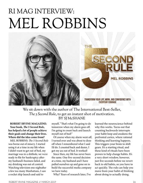 Mel Robbins Interview