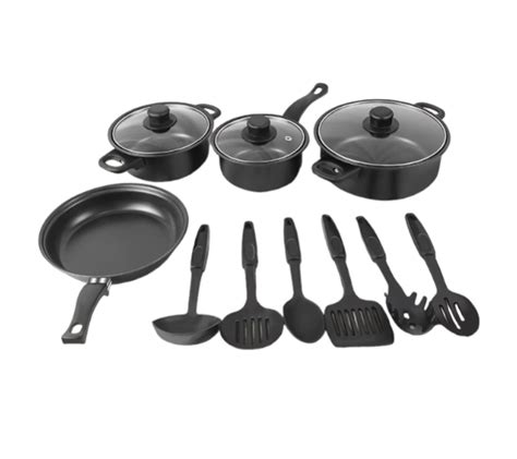 Non-Stick 13 Piece Black Cookware Set | Shop Today. Get it Tomorrow ...