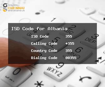 ISD Code for Albania | 355 Country Code | Albania Calling Code | AL Country Code - Golden Chennai