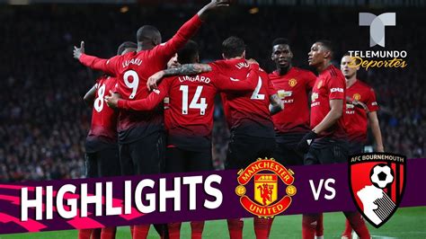 Manchester United vs. Bournemouth: 4-1 Goals & Highlights | Premier League | Telemundo Deportes ...