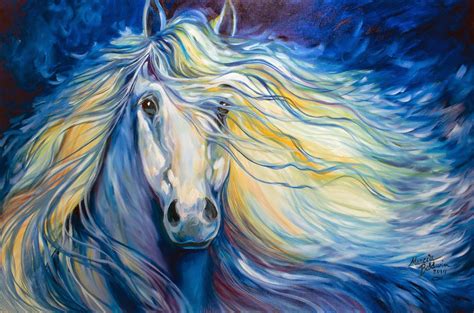 Equine Art Original Oil Painting ~ STARDUST 3624 ~ HORSE BLUE by artist ...