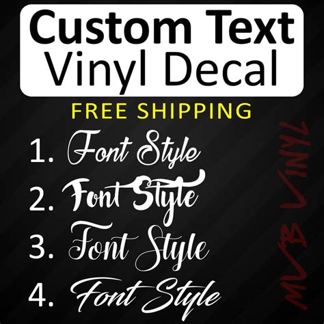 Custom Text Vinyl Decal. MVB Vinyl Creations. Great for indoor, outdoor, window or automotive ...